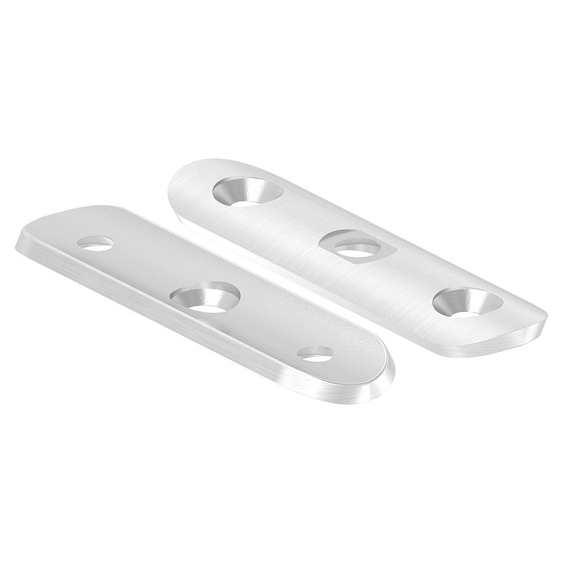 Plaque de raccordement de mains courantes version longue, 42,4mm, V2A
