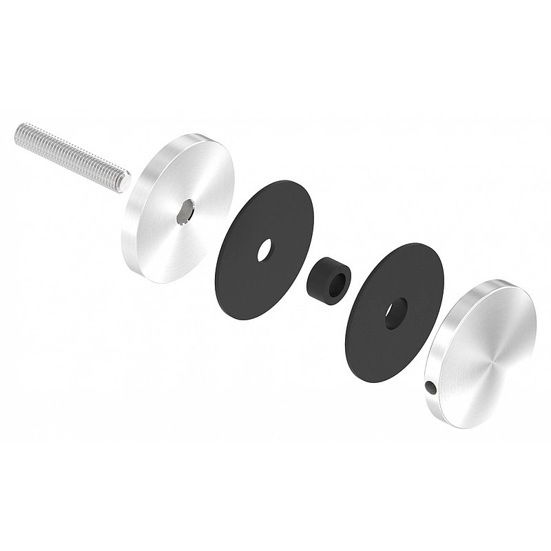 Point de fixation 62mm, jonction plate, V2A