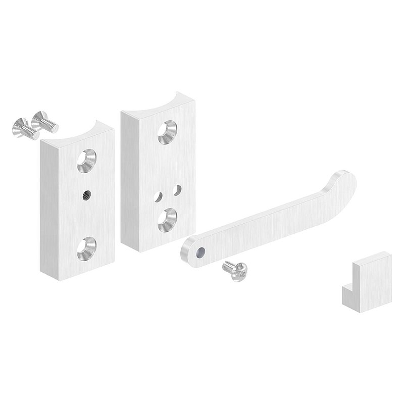 Verrous de porte à visser pour tube Ø 42,4mm, V4A