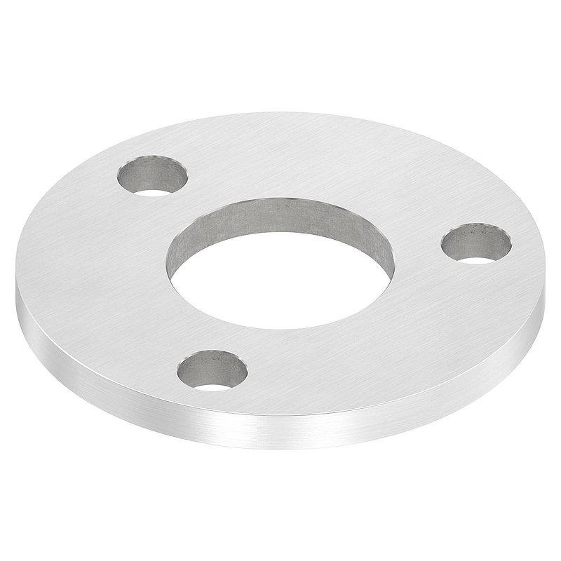 Ankerplatte Ø 100x8mm, mit Längsschliff, V2A