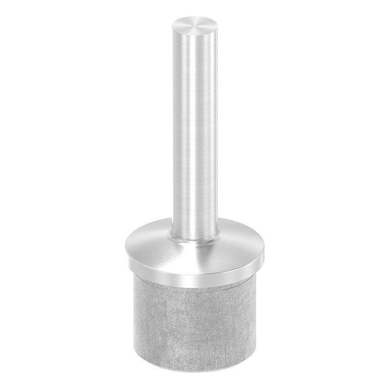Bouchon pour extrémité de tube avec tige pour tube 42,4x2,5mm, V4A