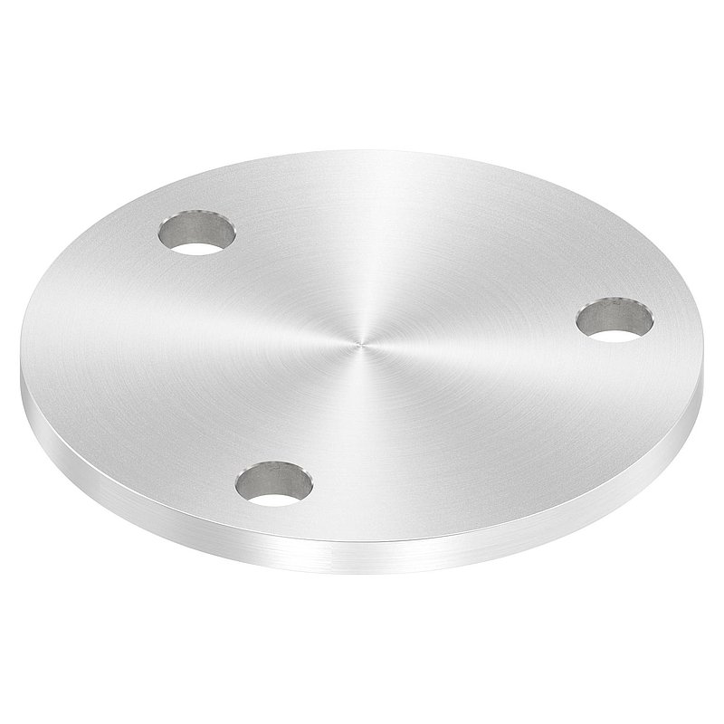 Anchor plate Ø 100x6mm, with round grinding, AISI304
