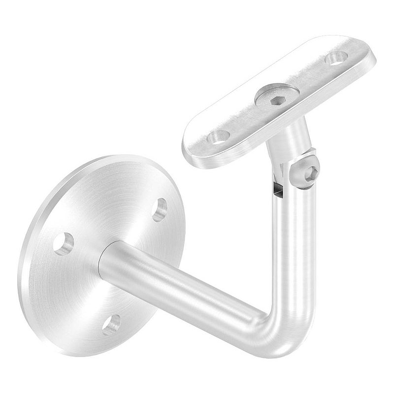 Handlaufhalter mit Gelenk, Handlaufanschlussplatte Rohr 42,4mm (Ronde und Bügel verschraubt), V2A
