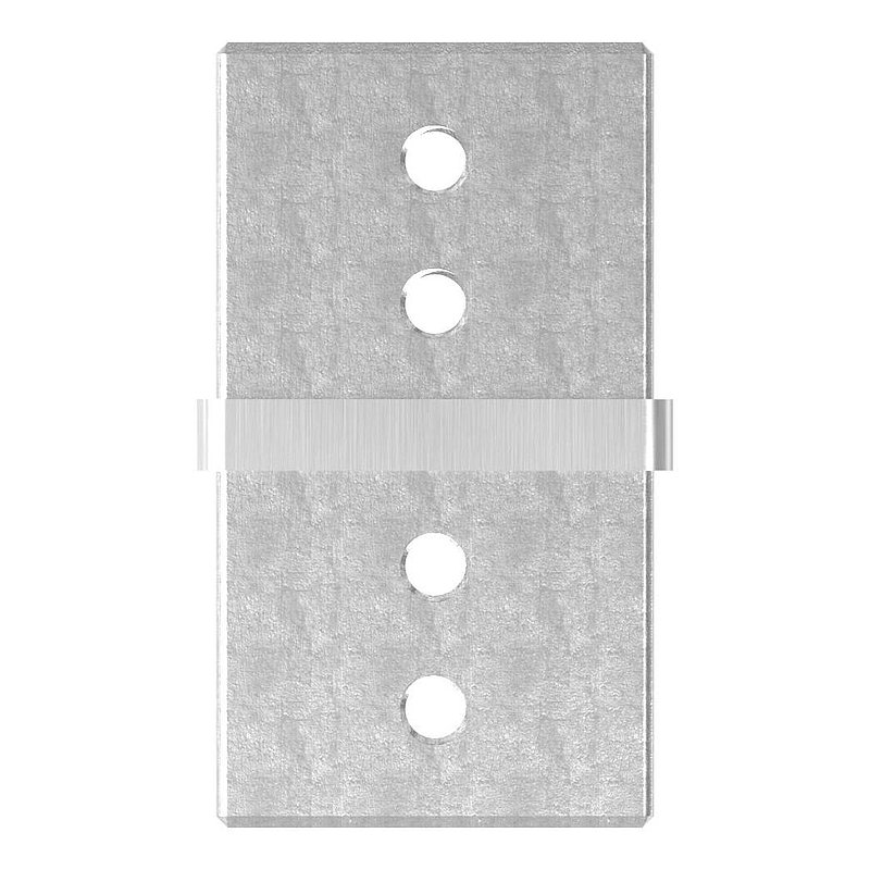 Tube connector for square grooved tube 40x40mm, AISI304