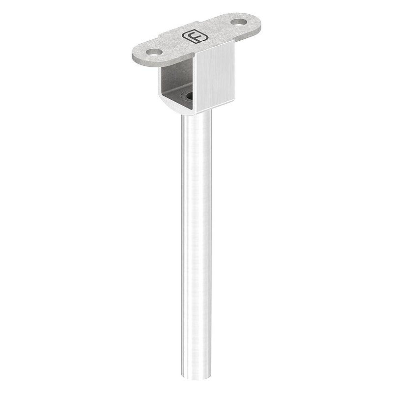 Stift mit Anschlussplatte für LED-Handlauf, hohl, V2A