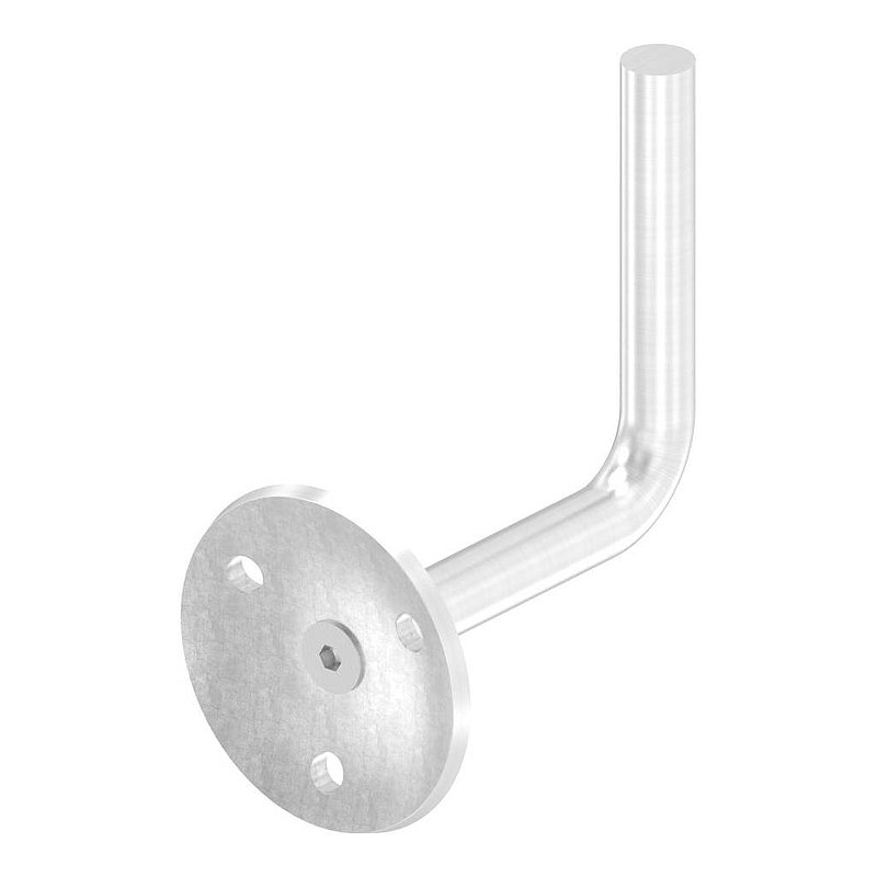 Handrail bracket for welding (round plate and bracket screwed together), AISI304