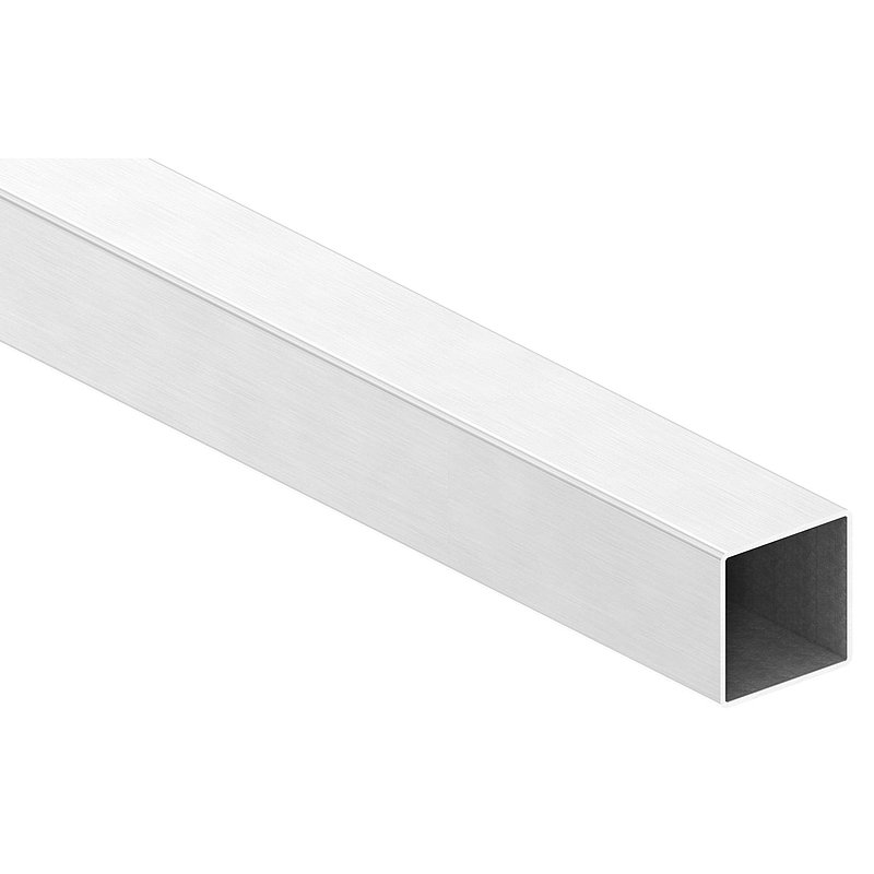 Tube carré acier inoxydable, 50x50x2,0mm, L: 6000mm, V2A
