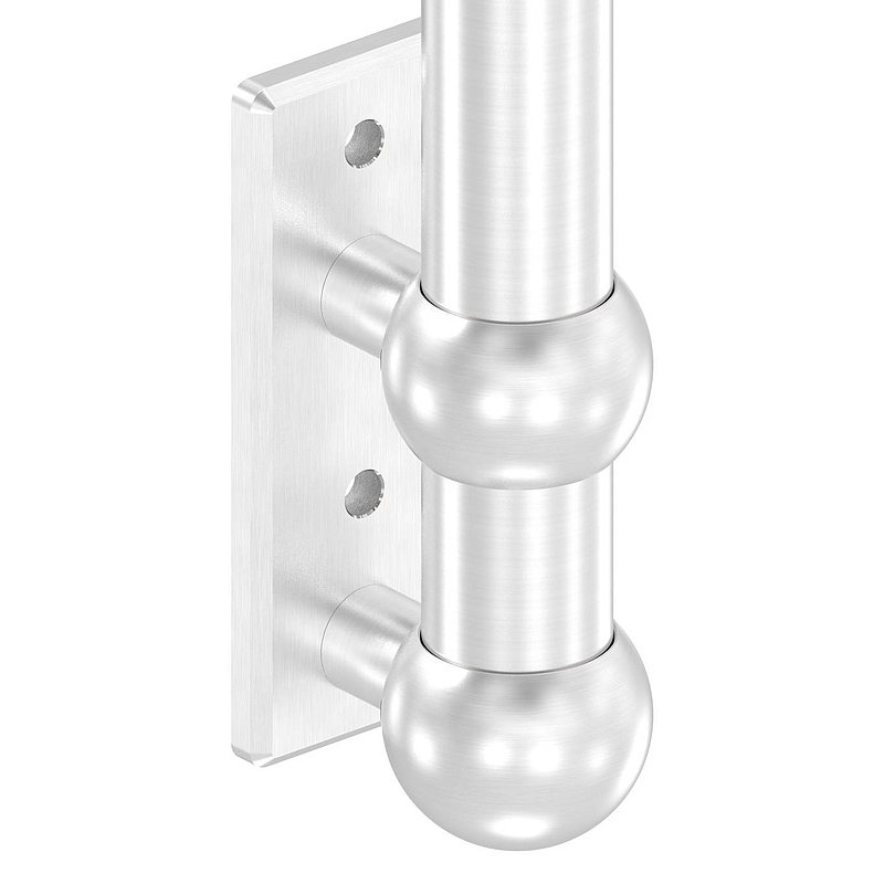 Wall mounting for railing posts 42.4 mm, AISI304
