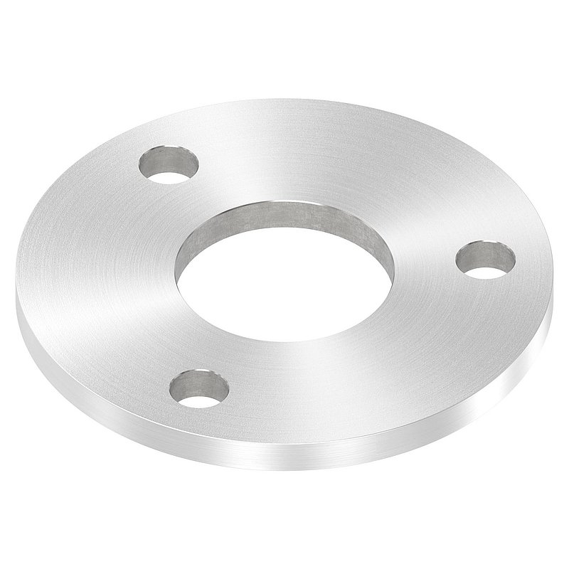Plaque d'ancrage Ø 120x8mm, avec ponçage circulaire, V2A