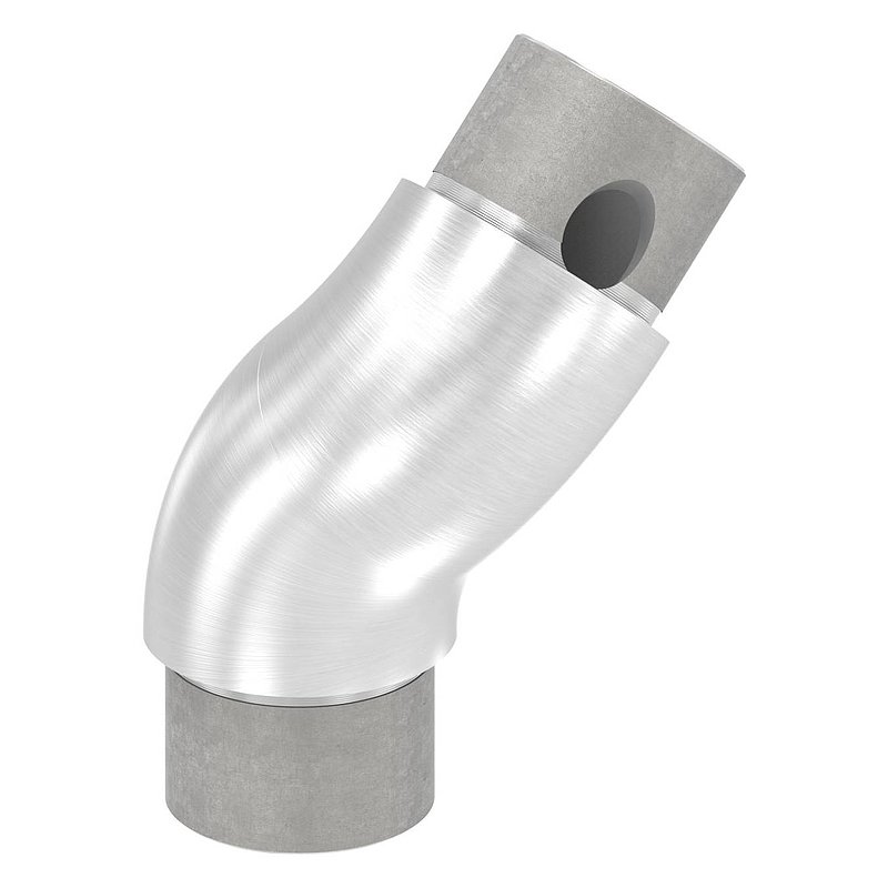 Tube coudé à 90°, réglable, pour tube Ø 42,4x3,0mm, V2A