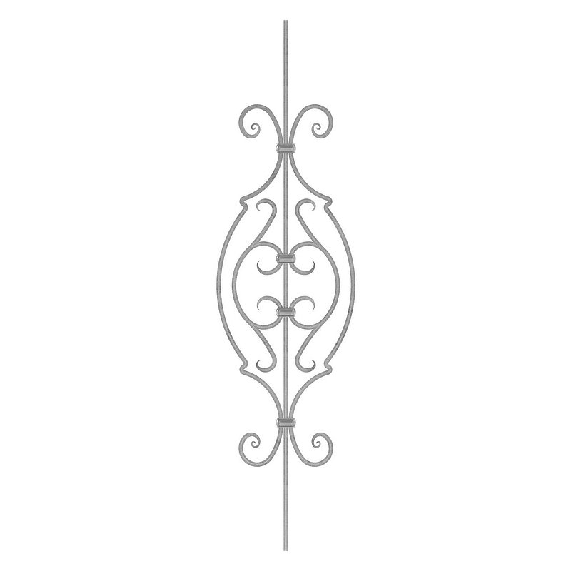 Zierstab 16x8mm, gerillt, Barock, H: 900mm
