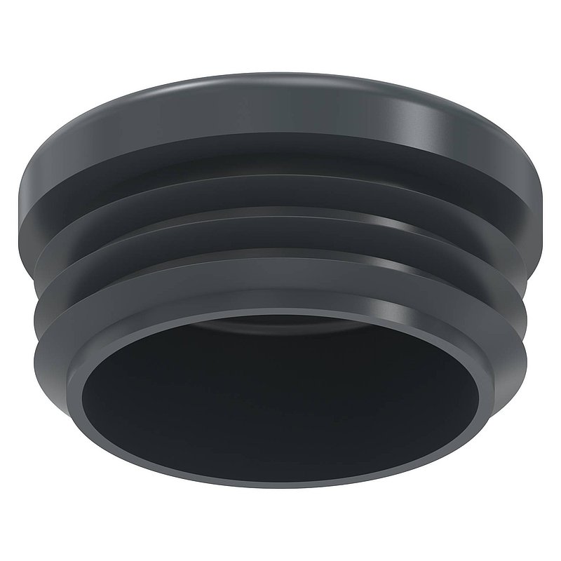Kunststoffkappe für Rundrohr 33,7mm, RAL 7016
