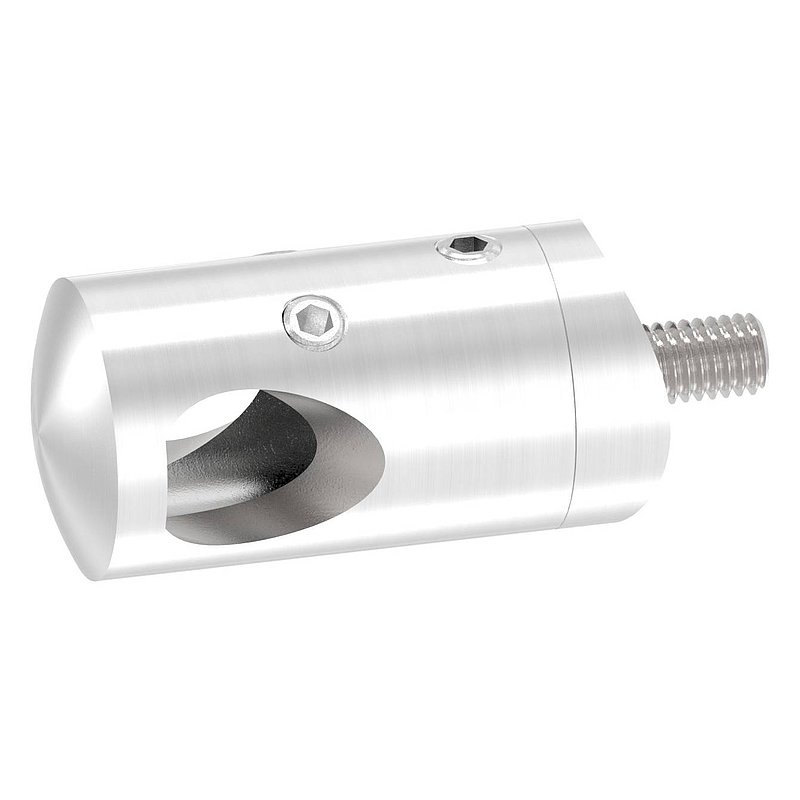 Querstabhalter für 42,4mm Rohr, 12,2mm Bohrung, Außenecke, V2A