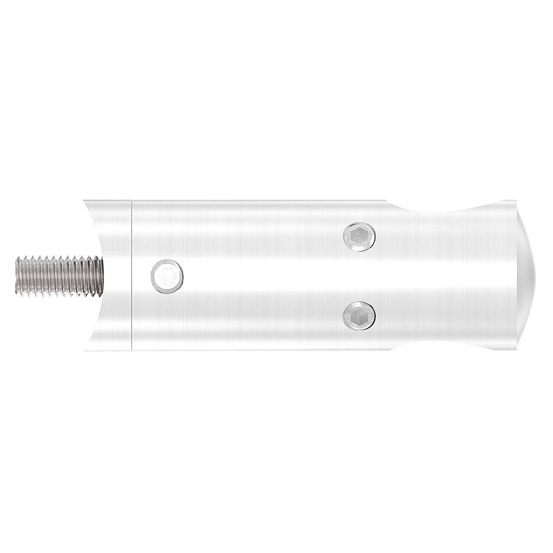 Cross bar holder for 42.4 mm tube, 12.2 mm hole, inside corner, AISI304
