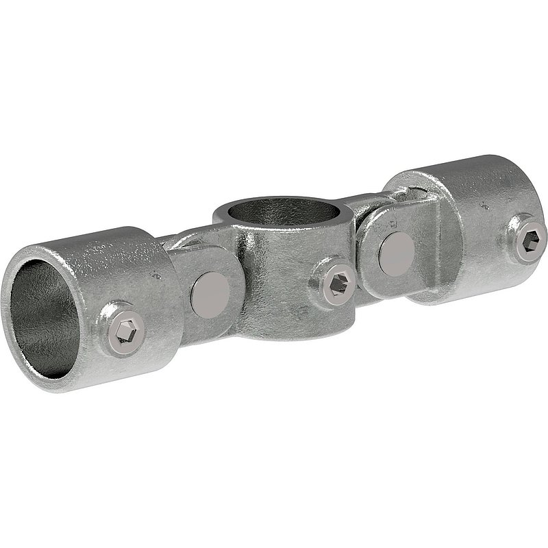 Pivot double, ajustable, 180°, pour tube Ø 48,3mm