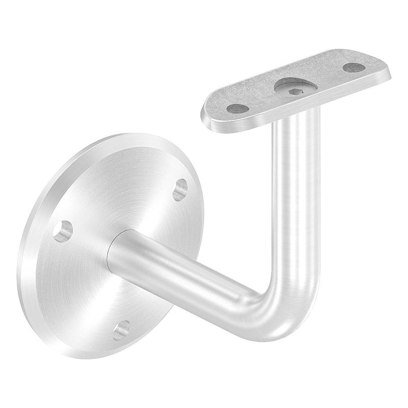 Handlaufhalter mit Handlaufanschlussplatte 42,4mm (Ronde und Bügel verschraubt), V2A