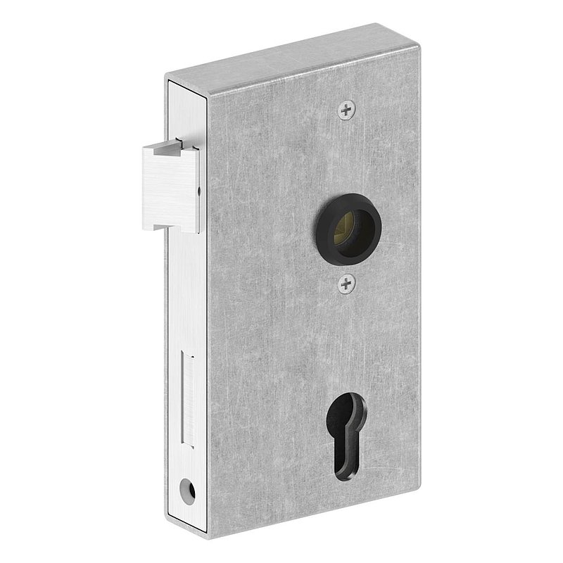 Lock case with galvanised lock