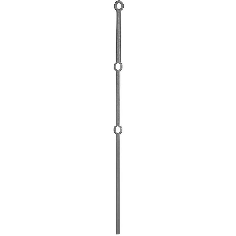 Pfosten aus 25mm rund, H: 1200mm, 3x gelocht