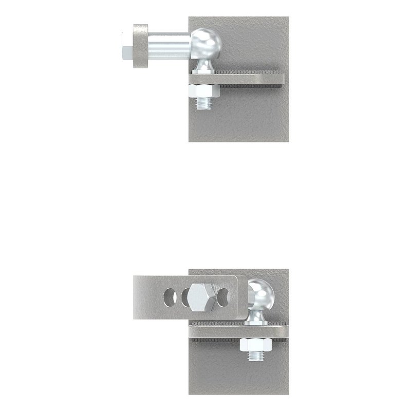 Hebetorbeschlag für Befestig. an Metallpfosten