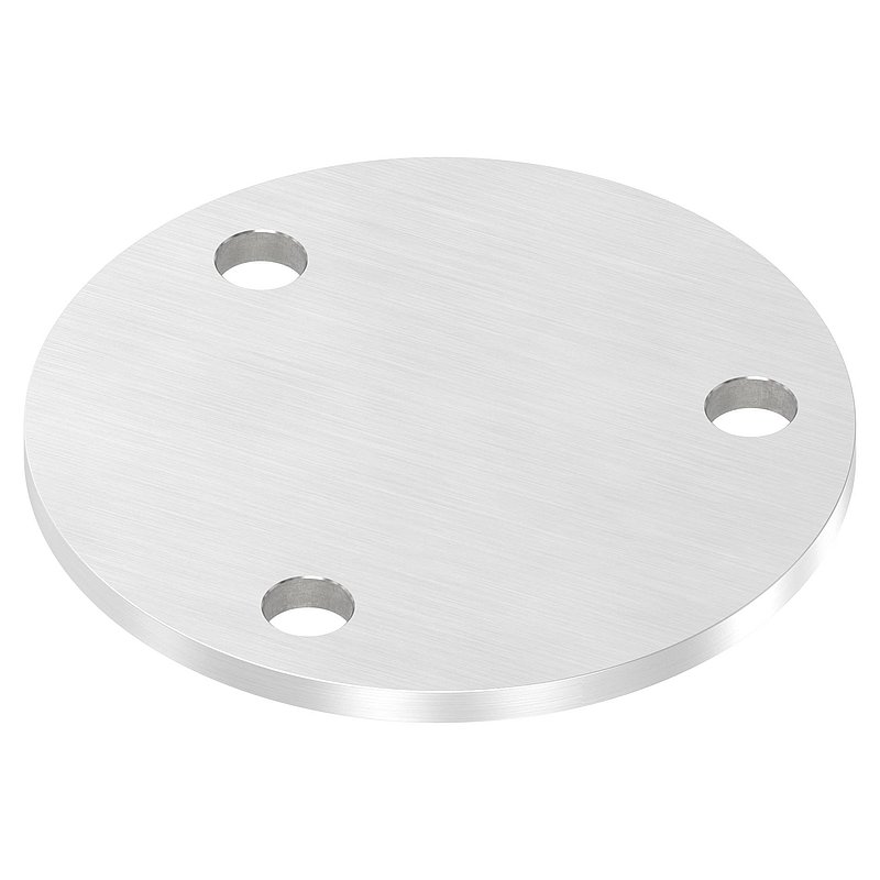 Anchor plate Ø 120x6mm, with longitudinal grinding, AISI316