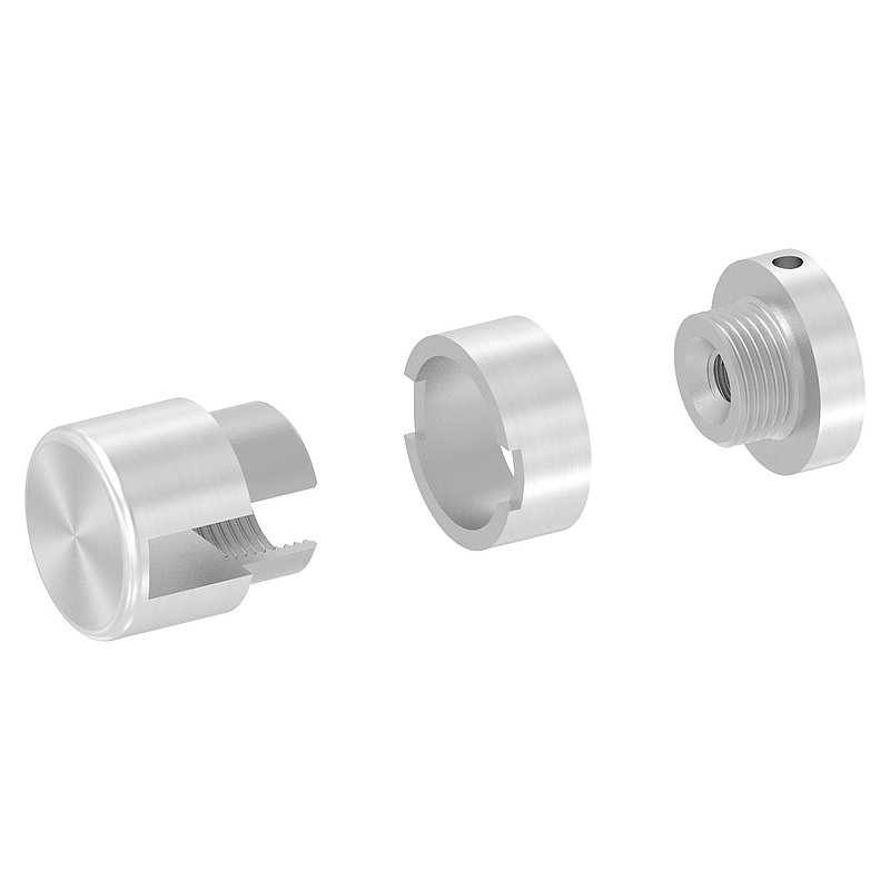 Brenk Grundhalter für Flachstäbe 20x8mm, V2A