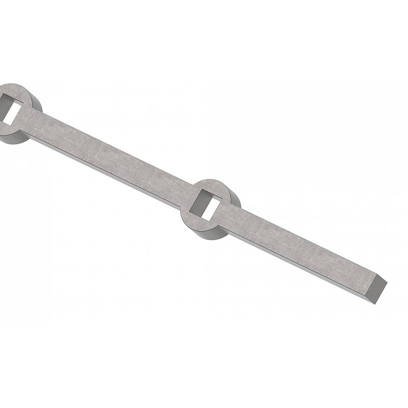 Lochleiste S235JR, 12x12mm, Lochabstand 120mm, 2000mm