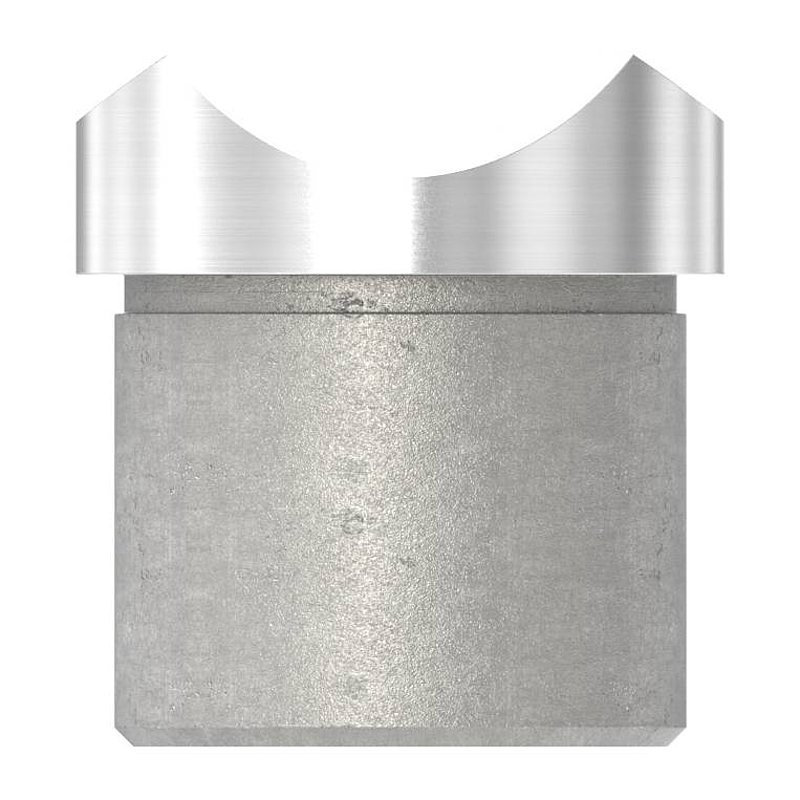 Rohrsattel, Anschluss oben: Rohr 42,4mm, V2A