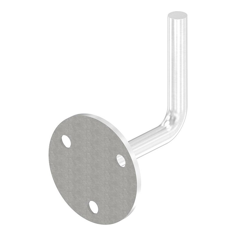 Handrail bracket for welding (round plate and bracket welded), AISI316