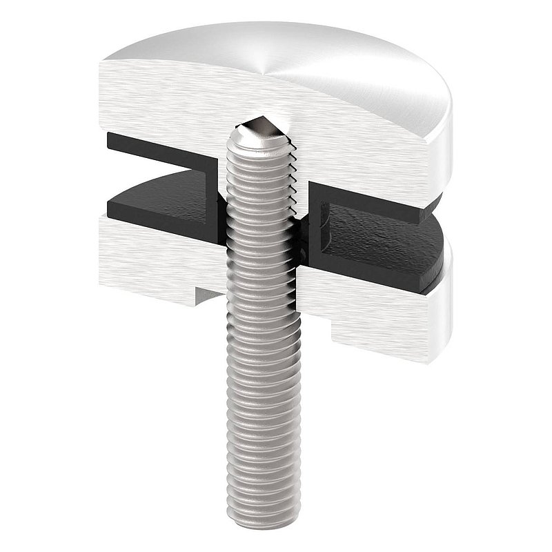 Point de fixation 40mm, jonction: droite, V2A