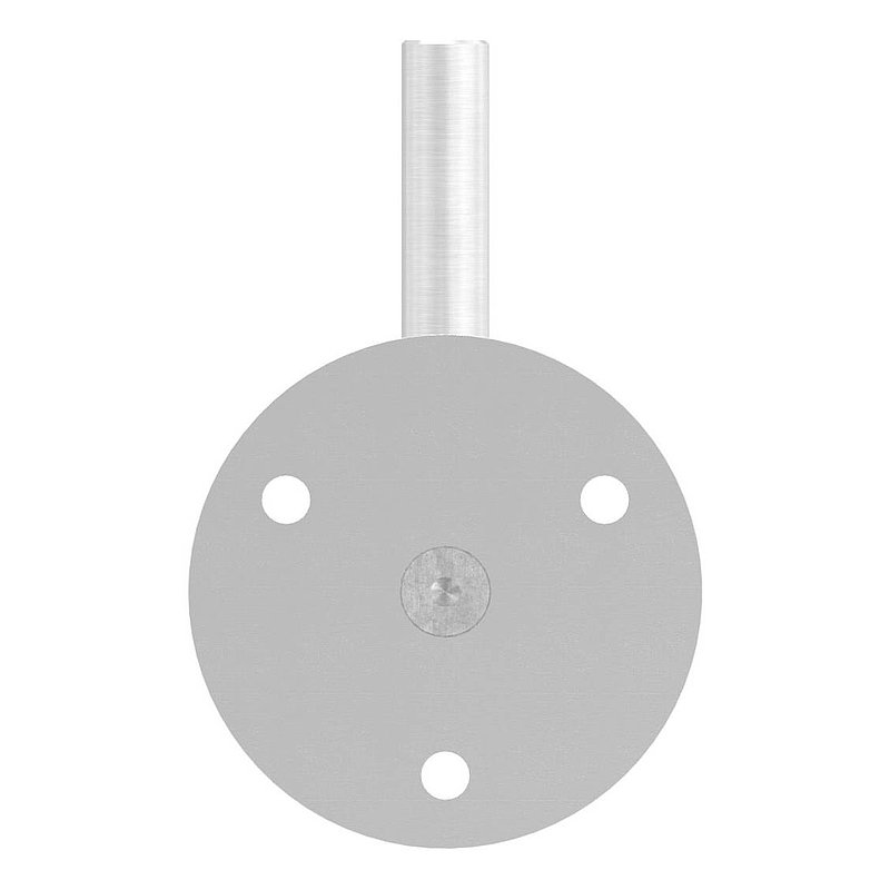 Handrail bracket for welding (round plate and bracket screwed together), AISI304