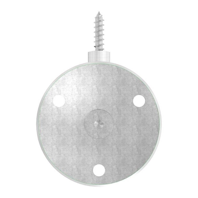 Handrail bracket for screwing on with wood screw (round bar and bracket screwed together), AISI304