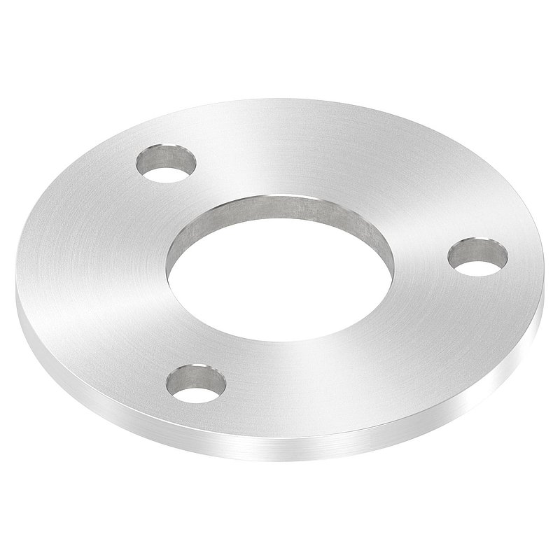 Anchor plate Ø 100x6mm, with round grinding, AISI304