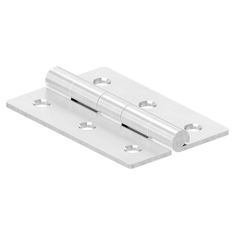 Edelstahl-Scharnier 75x50mm mit festem Zapfen