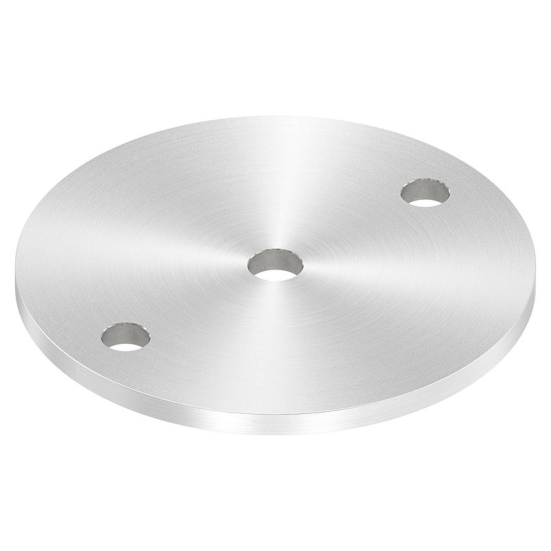 Plaque d'ancrage Ø 120x6mm, avec ponçage circulaire, V2A