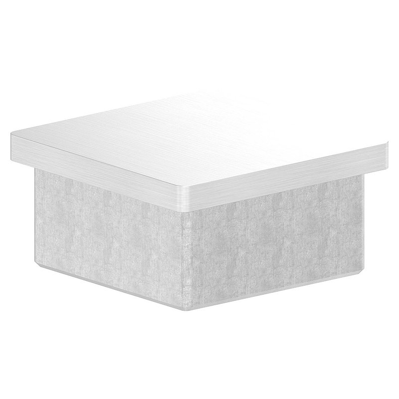 Einsteckkappe für Quadratrohr 50x50x3,0mm, V2A