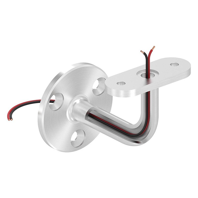 Handrail holder with cable gland for LED handrails, AISI304