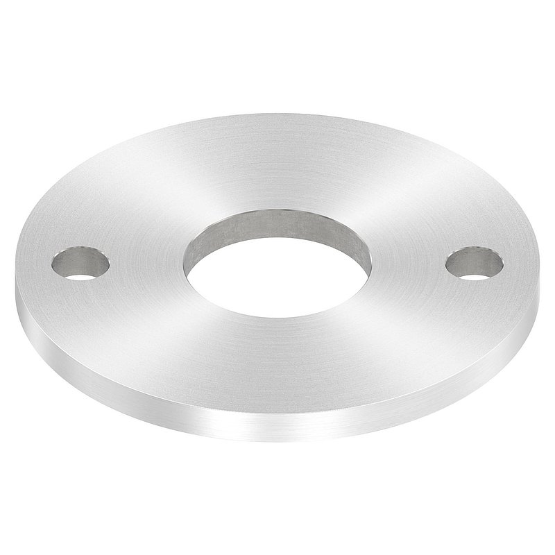 Plaque d'ancrage Ø 120x8mm, avec ponçage circulaire, V2A