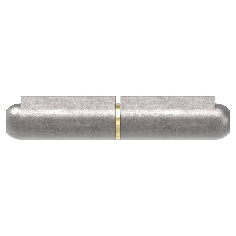Anschweißband mit Messingring und -stift, Länge: 80mm