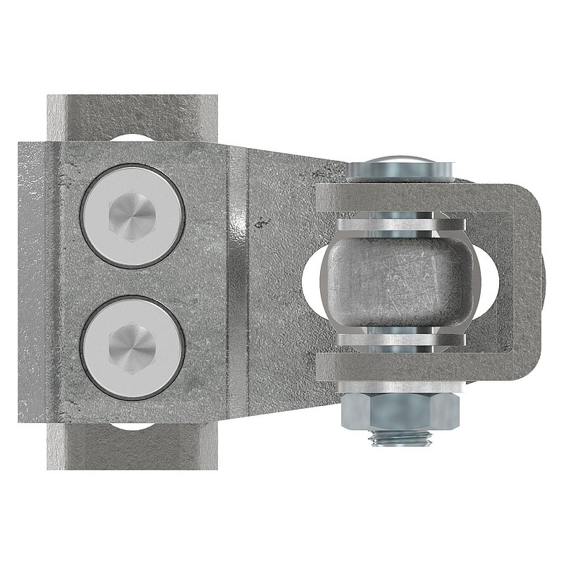 Door hinge M16, 4-way adjustable, 180°