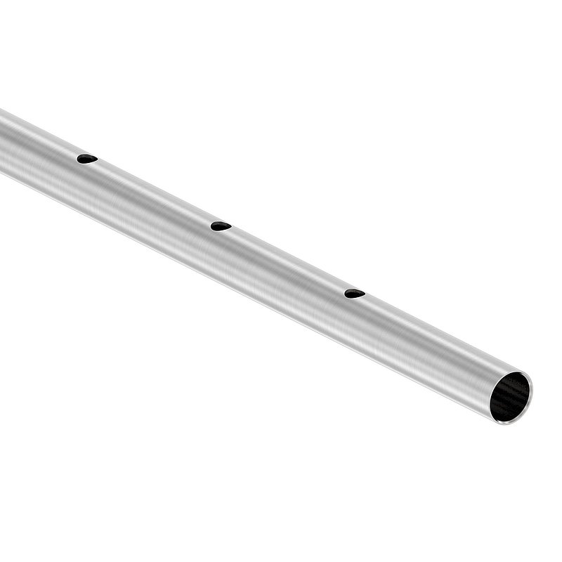 Edelstahlrohr ger. gelocht, 33,7x2,0mm, L: 3000mm, V2A