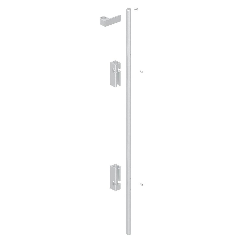 Bodenriegel XL mit zwei Befestigungen, Länge 1000mm, zum Anschrauben, blank