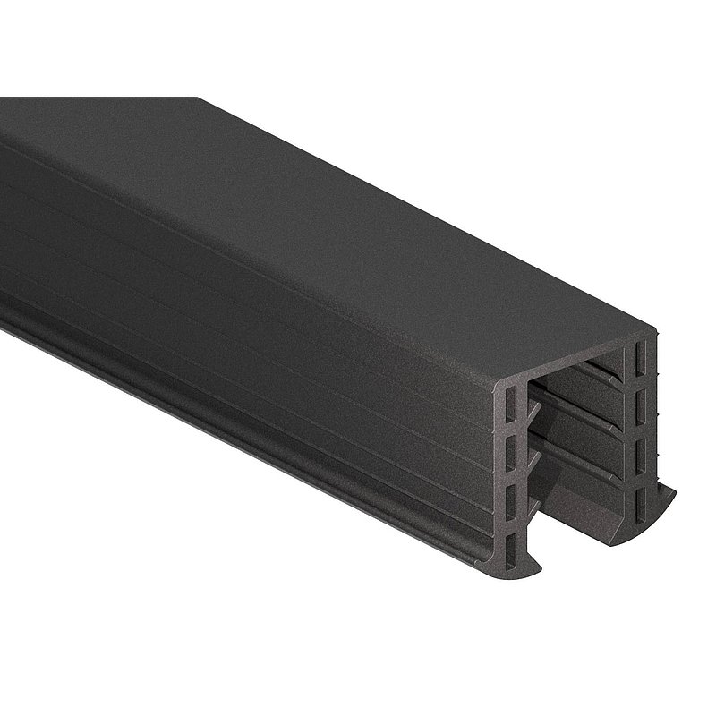 Wedge seal for glass 16.76 - 17.52mm, for groove 34x34mm, 6m
