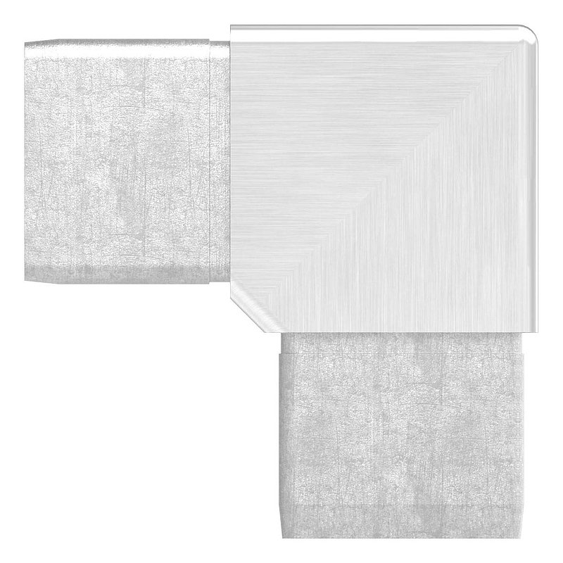 Eckstück 90° mit 3 Abgängen, für Rohr 40x40x2,0mm, V4A