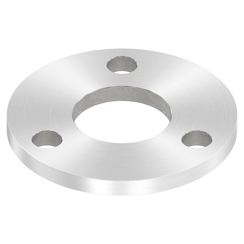 Plaque d'ancrage Ø 100x8mm, avec ponçage circulaire, V2A