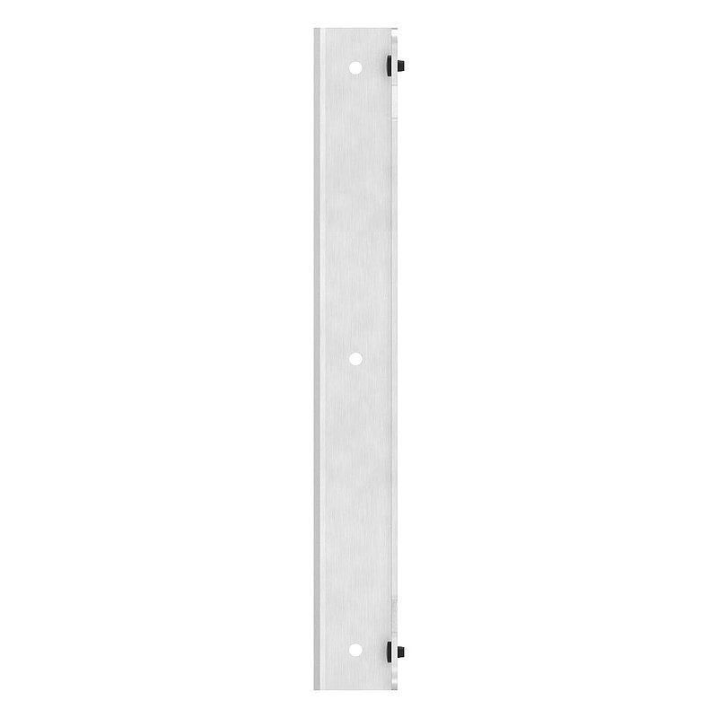 Stop plate with rubber buffer made of stainless steel, 37.5x41.5x328mm, AISI304