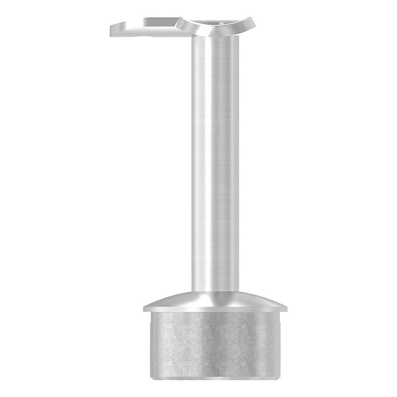 Tube end plug for tube 42.4x2.0mm, handrail connection plate: 42.4mm, AISI304