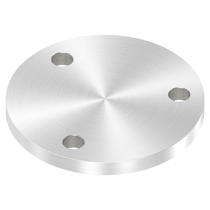 Anchor plate Ø 120x10mm, with round grinding, AISI304