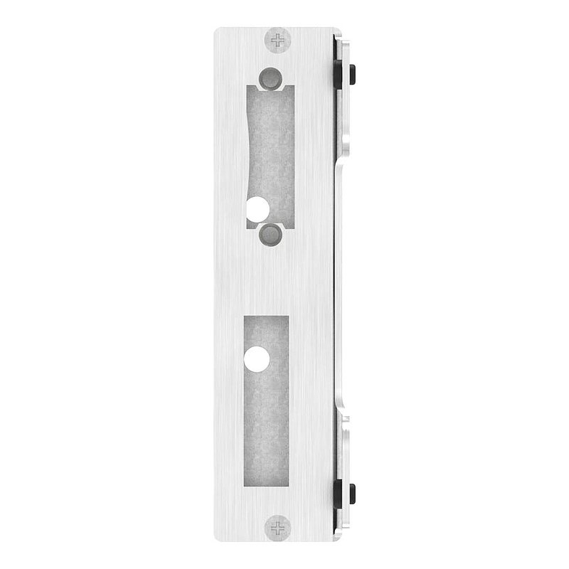 Gâche de serrure rectangulaire, acier inox, avec entraxe 72mm, à souder, 40mm, V2A