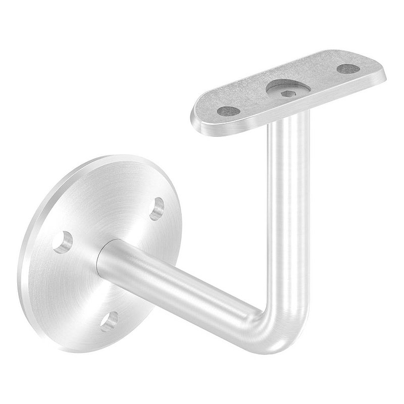 Handrail bracket with handrail connection plate 42.4 mm (round plate and bracket screwed together),