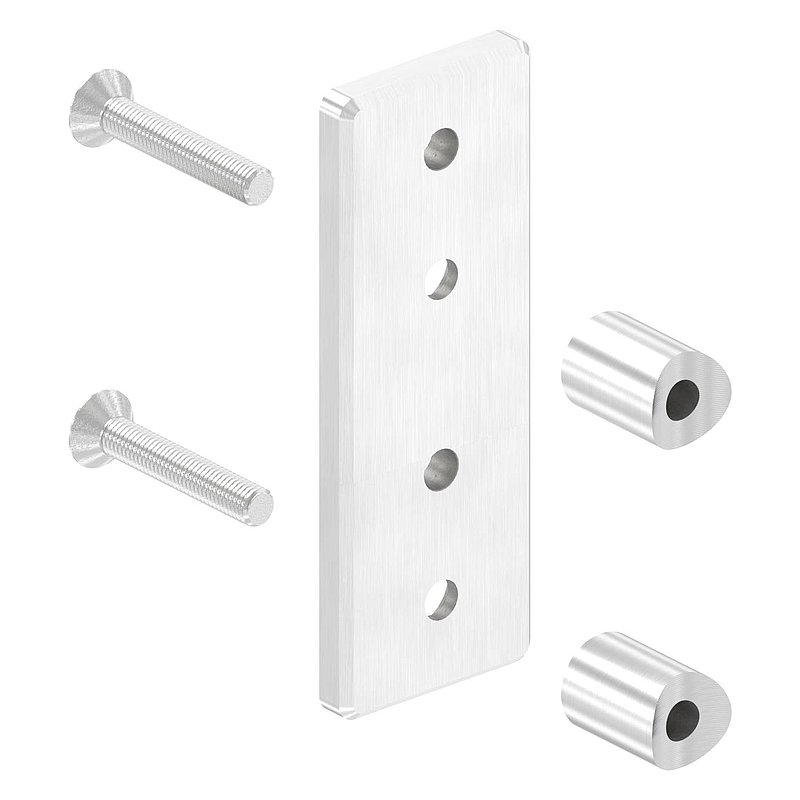 Wall mounting for railing posts 42.4 mm, AISI304
